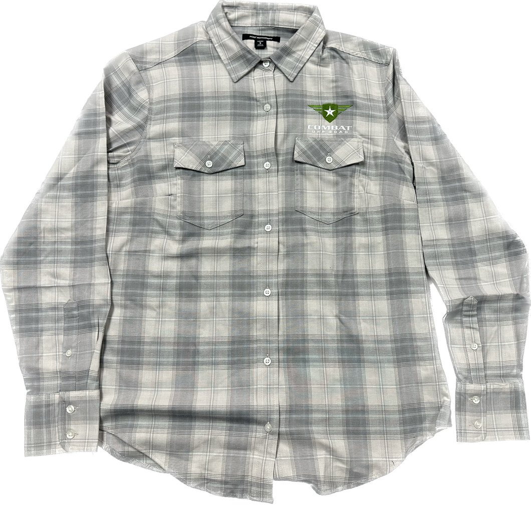 Combat Plaid Shirt Gray White Women s Combat Off Road combat-plaid-shirt-gray-white-women-s-combat-off-road