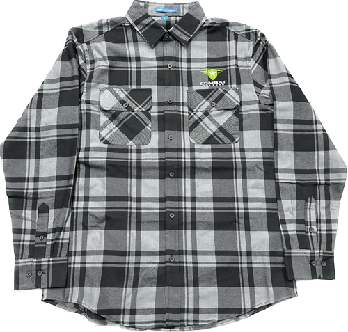Combat Plaid Shirt - Gray/Black - Men's
