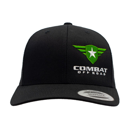 Combat Hat - Black Trucker-Style Snapback