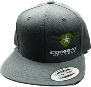 Combat Hat - Black Flat Billed Snapback