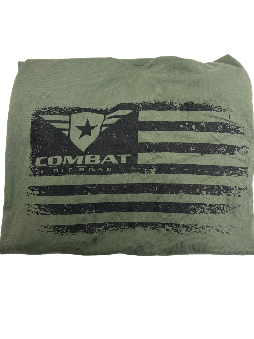 Combat Off Road T-Shirt - OD Green - Flag